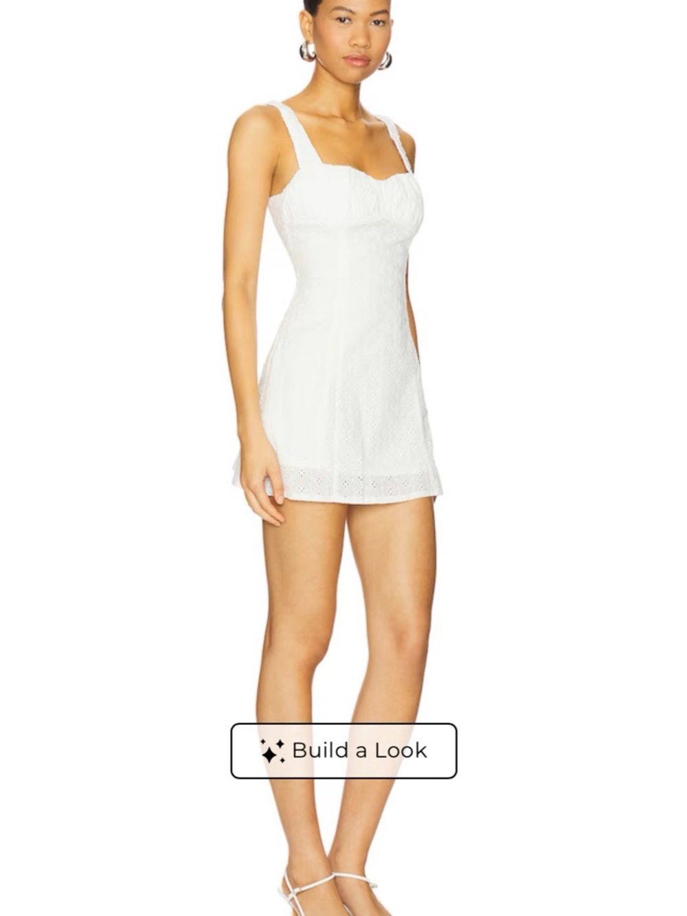 Lioness White Eyelet Mini Slip Dress